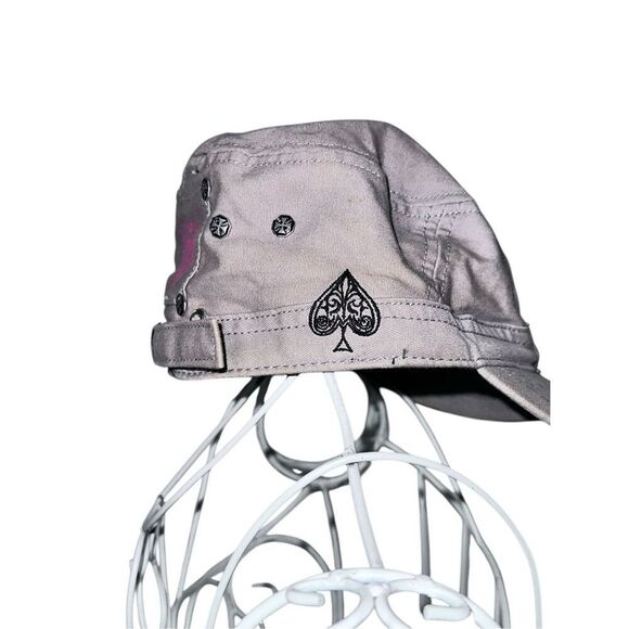 Nice Black Label Pink Brass khaki pink and Black Twill Military Cap Y2K adjustab main image 4